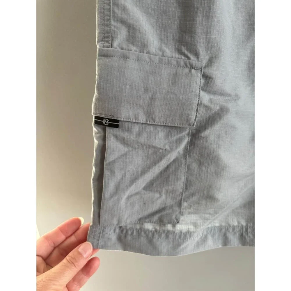 NWT Nautica Competition Men's XXL Gray Nylon Cargo Swim Trunks Shorts